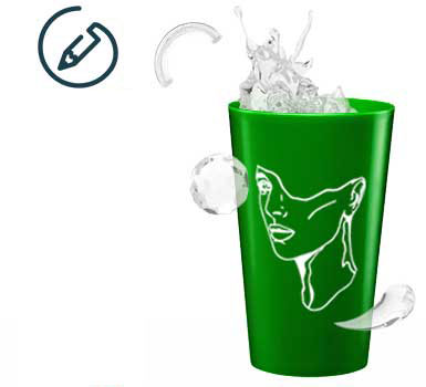 gobelet Ecocup vert sérigraphié